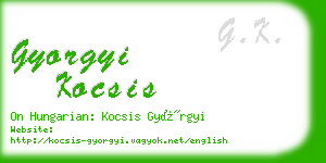 gyorgyi kocsis business card